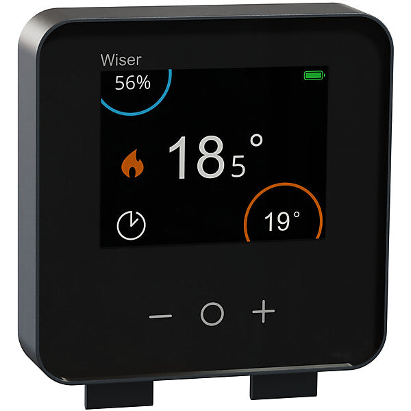 Schneider Electric Wiser Heizkörperthermostat schwarz, mit Display CCTFR6401
